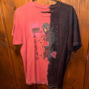 Naruto Shippuden Red and Black Graphic Tee